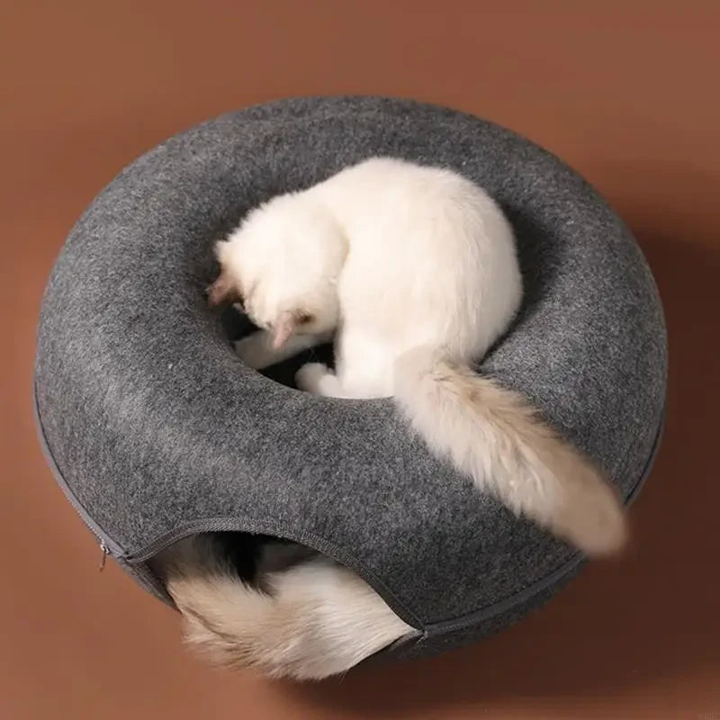 Felt Tunnel Round Cat Bed Hideout
