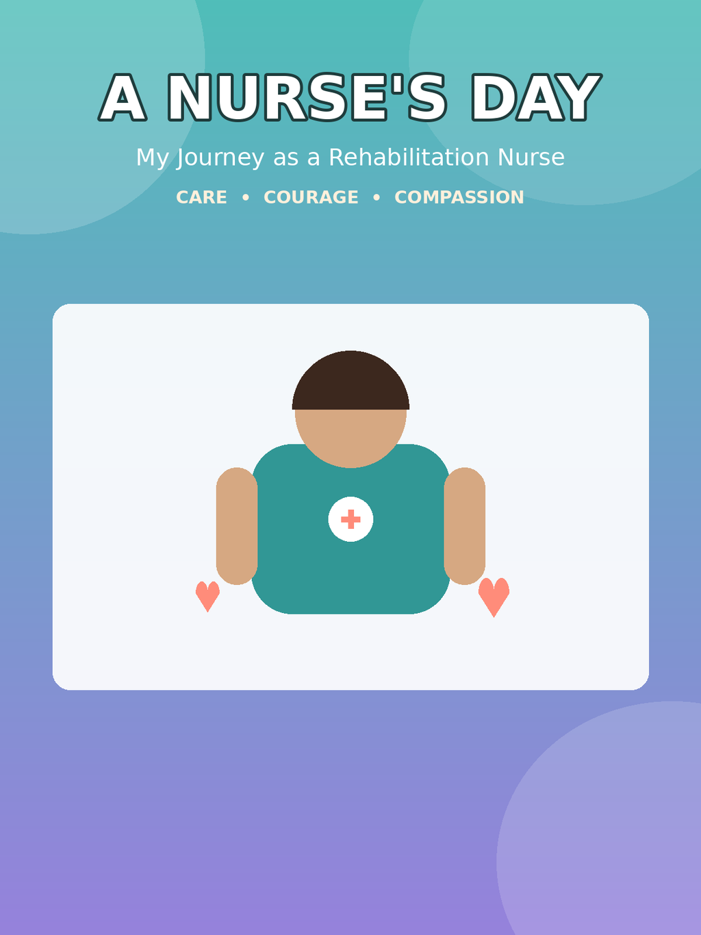 A Nurse's Day: My Journey as a Rehabilitation Nurse - colorful book cover