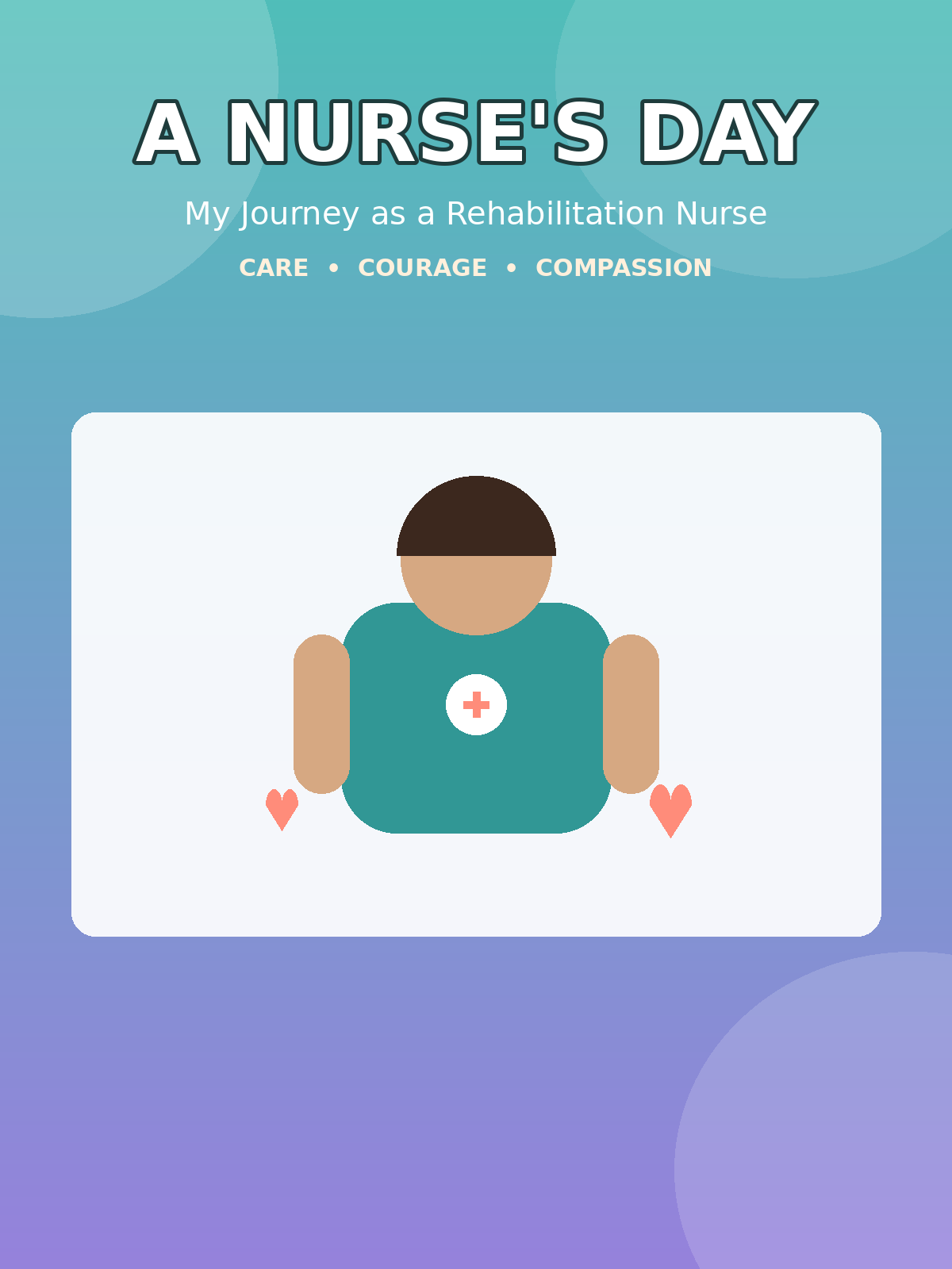 A Nurse's Day: My Journey as a Rehabilitation Nurse - colorful book cover