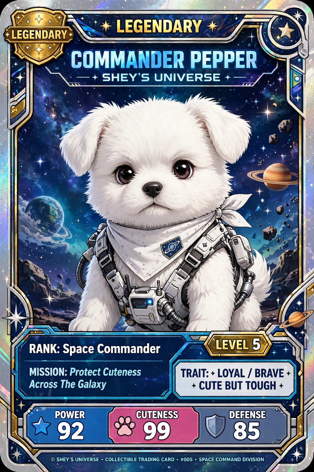 Commander Pepper Legendary trading card