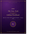 The Non-Tech Creator's Editing Workbook - gold and purple glam cover