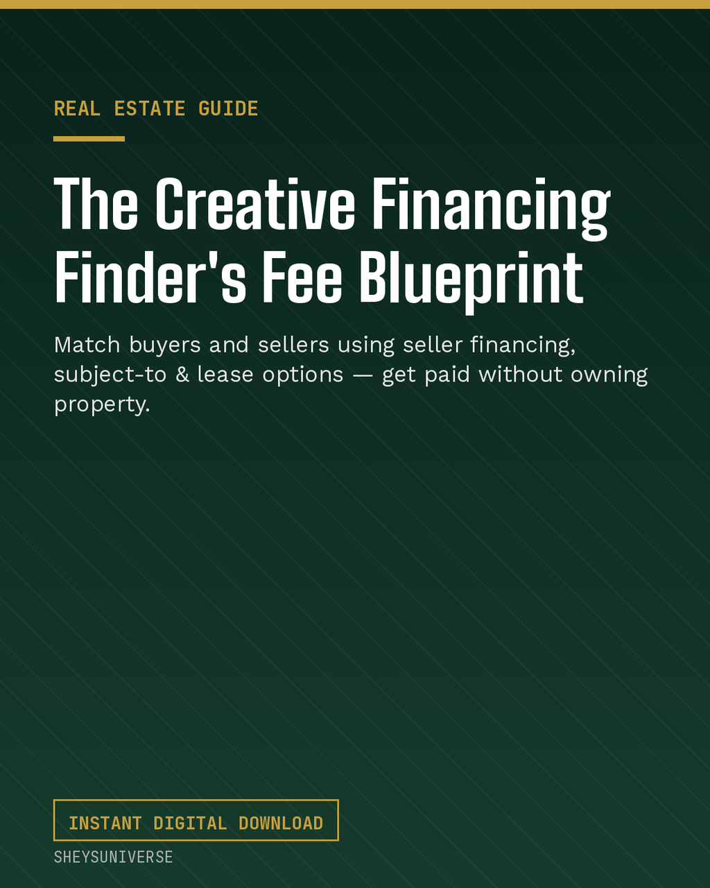 The Creative Financing Finder's Fee Blueprint cover