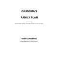 Grandma's Family Plan 7-Day Family Organizer cover