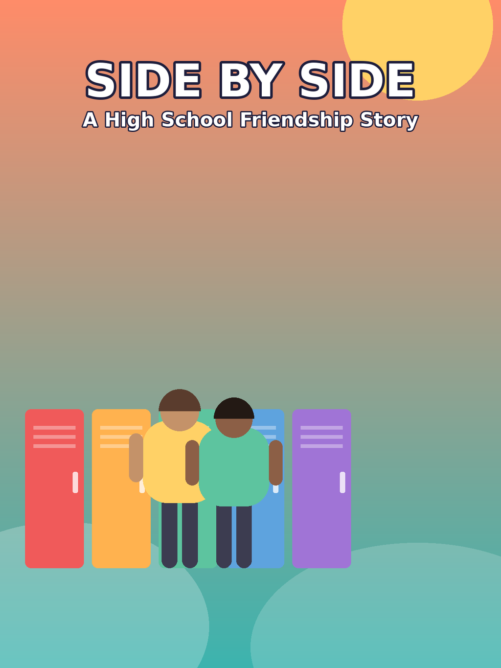 Side by Side: A High School Friendship Story - colorful book cover