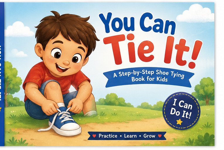You Can Tie It! book cover - a boy tying his shoe