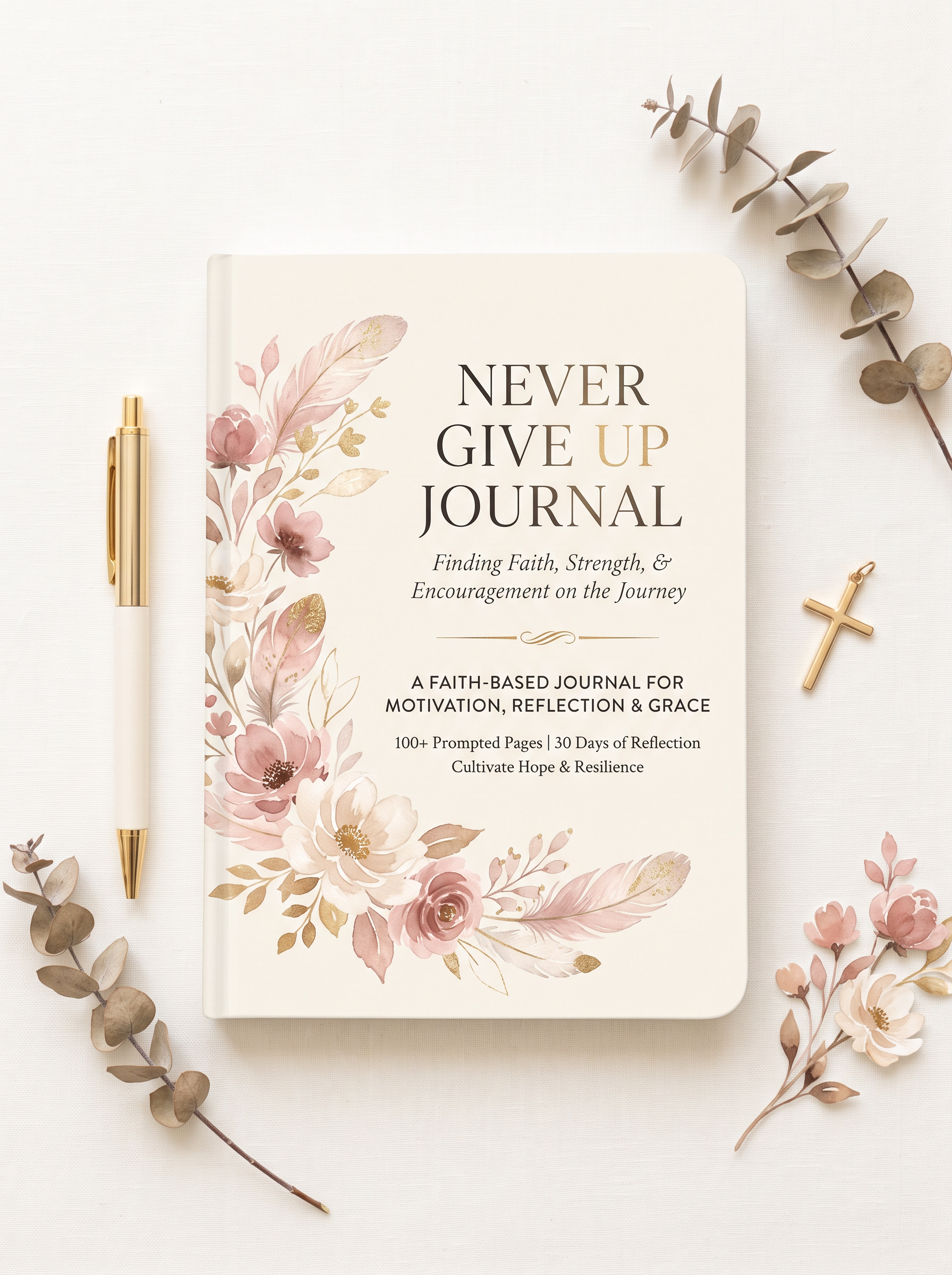 Never Give Up Journal cover